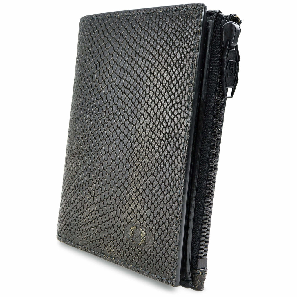 Wallet with zipper outlet coin pocket