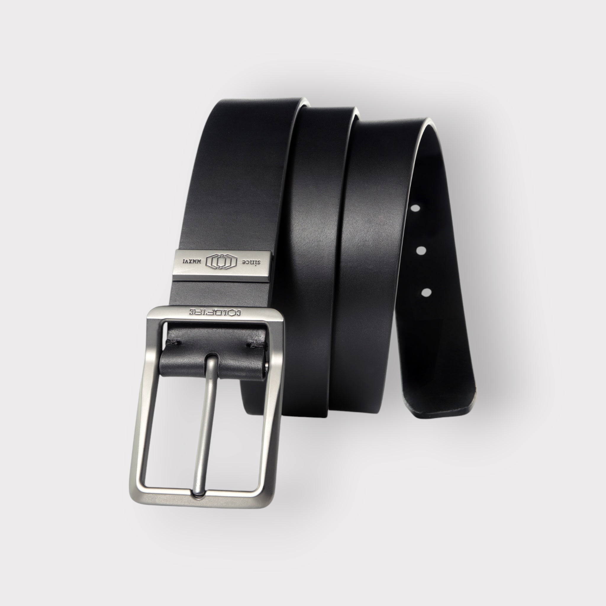 COLDFIRE Casual Men's Leather Belt | Heavy Duty EDC Belt | Black - COLDFIRE