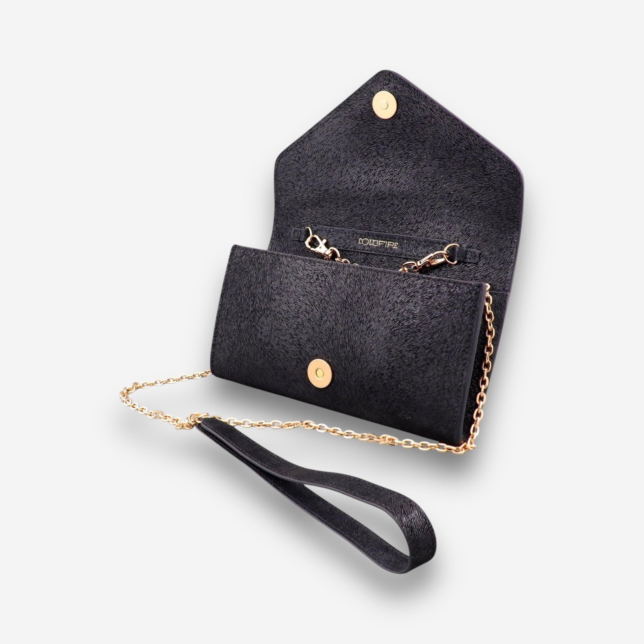 Whisper Gold - Black Pony-crossbody bag-COLDFIRE