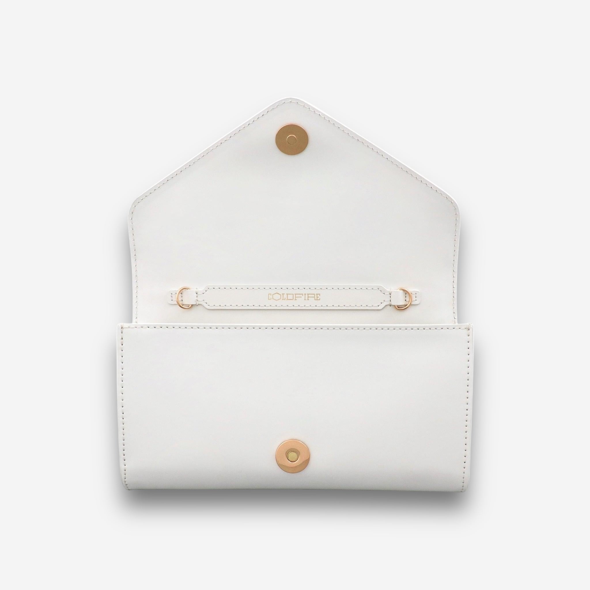 Whisper Gold - White Semi Patent-crossbody bag-COLDFIRE