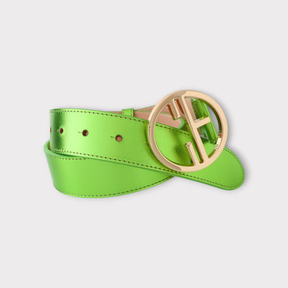 Set of Small Women's Bag and Leather Belt Set 35mm - Auriga Fresh Green | COLDFIRE - COLDFIRE