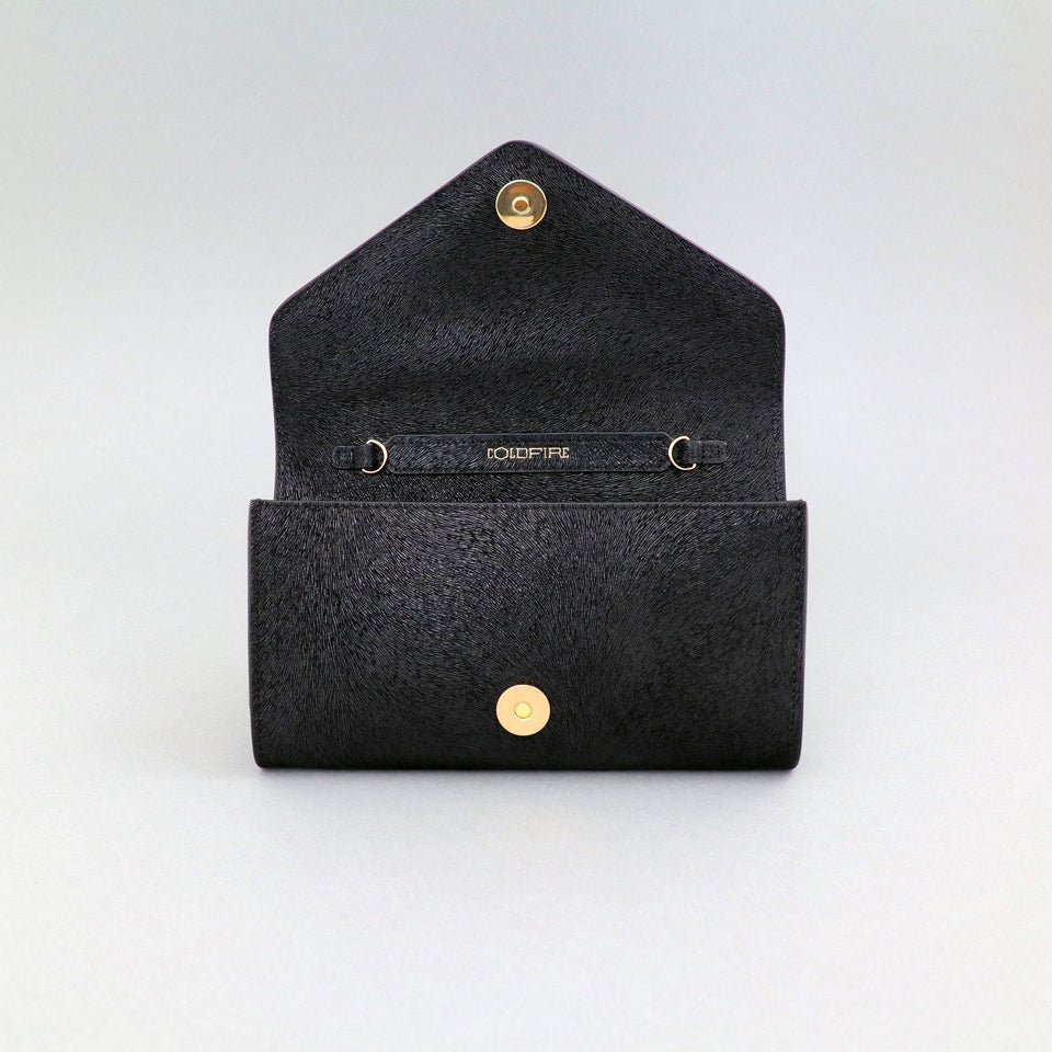 Small handbag - crossbody - Black Pony leather - Gold | COLDFIRE - COLDFIRE