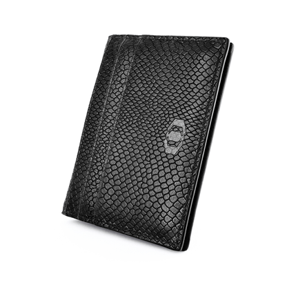 SNAKE EYE - Slim Leather Card Holder 10cc - Black - COLDFIRE