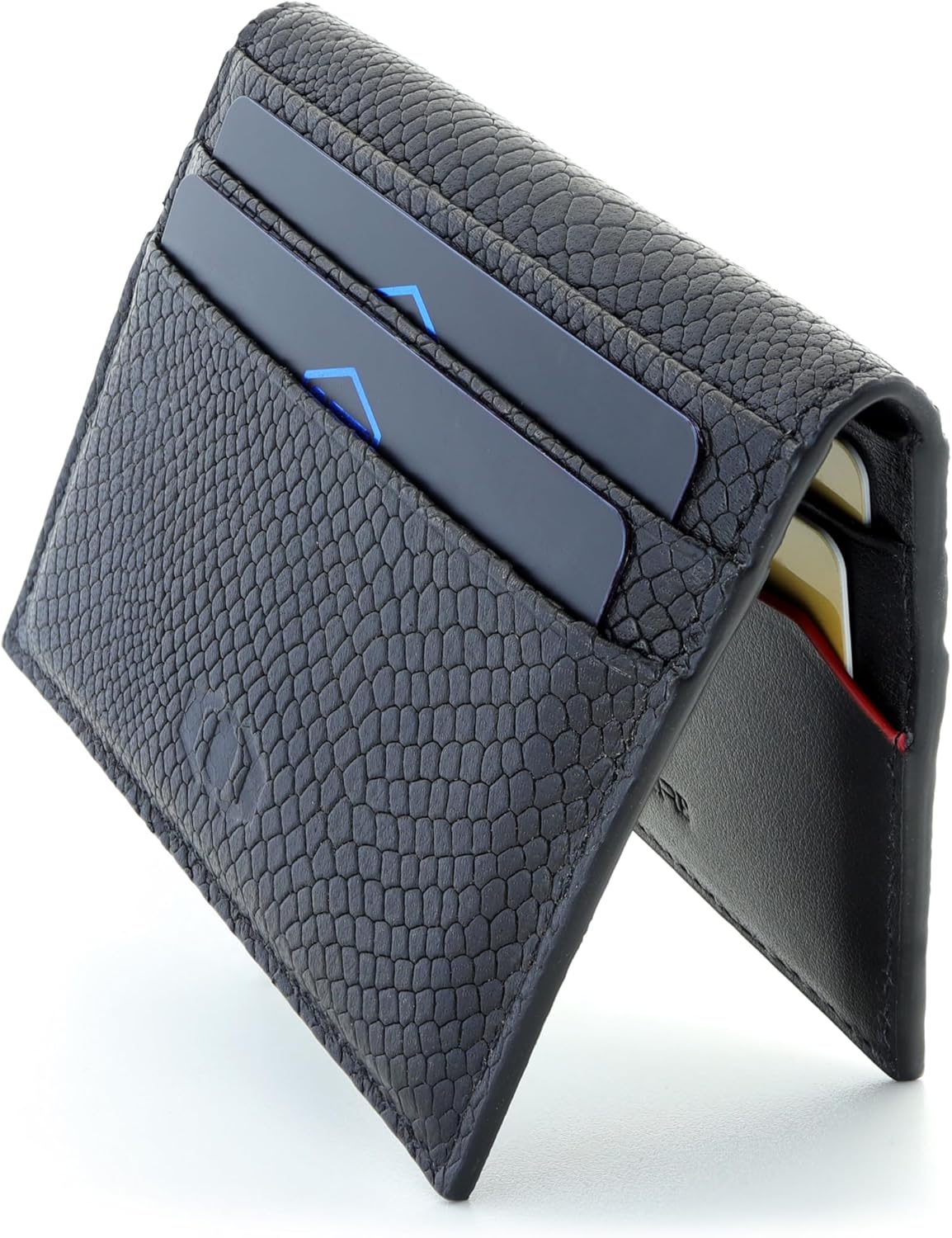 SNAKE EYE - Slim Leather Card Holder 10cc - Black - COLDFIRE