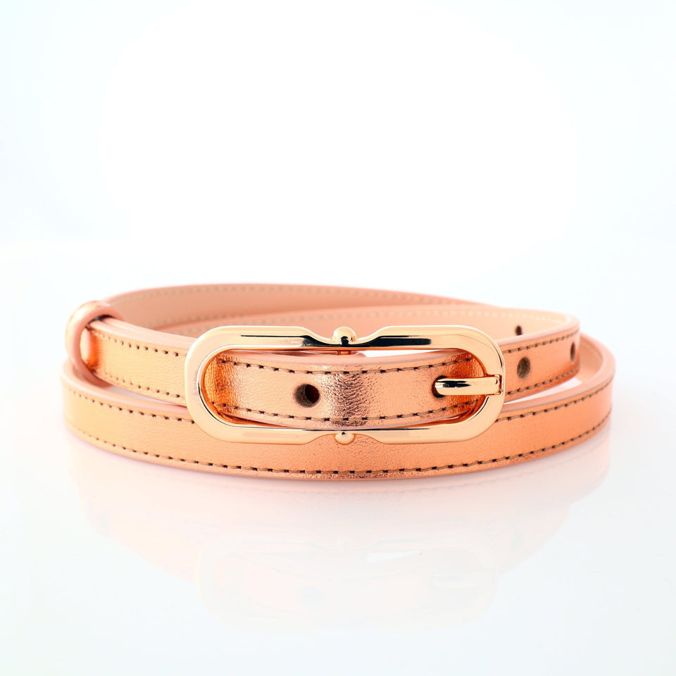 Women's belt - genuine leather - 12 mm - Corona Gold | COLDFIRE - COLDFIRE