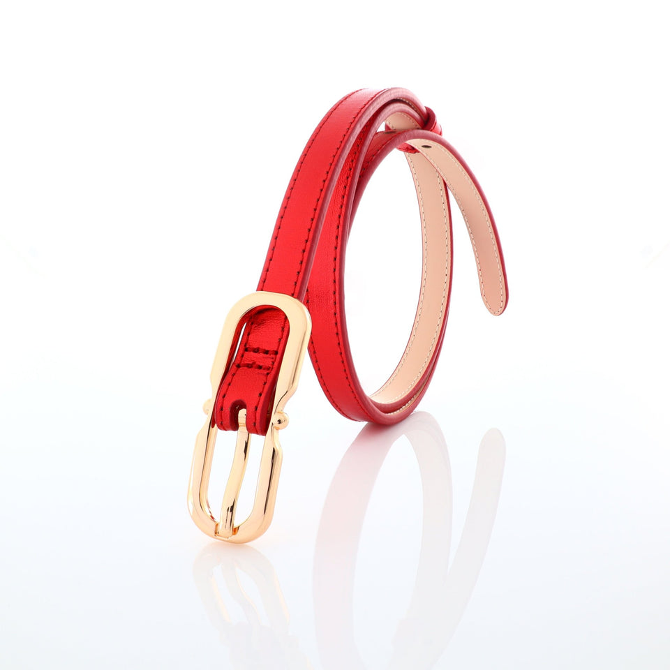 Women's belt - genuine leather - 12 mm - Egeria Red | COLDFIRE - COLDFIRE