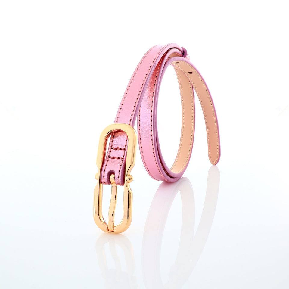 Women's belt - genuine leather - 12 mm - Malin Pale Pink | COLDFIRE - COLDFIRE