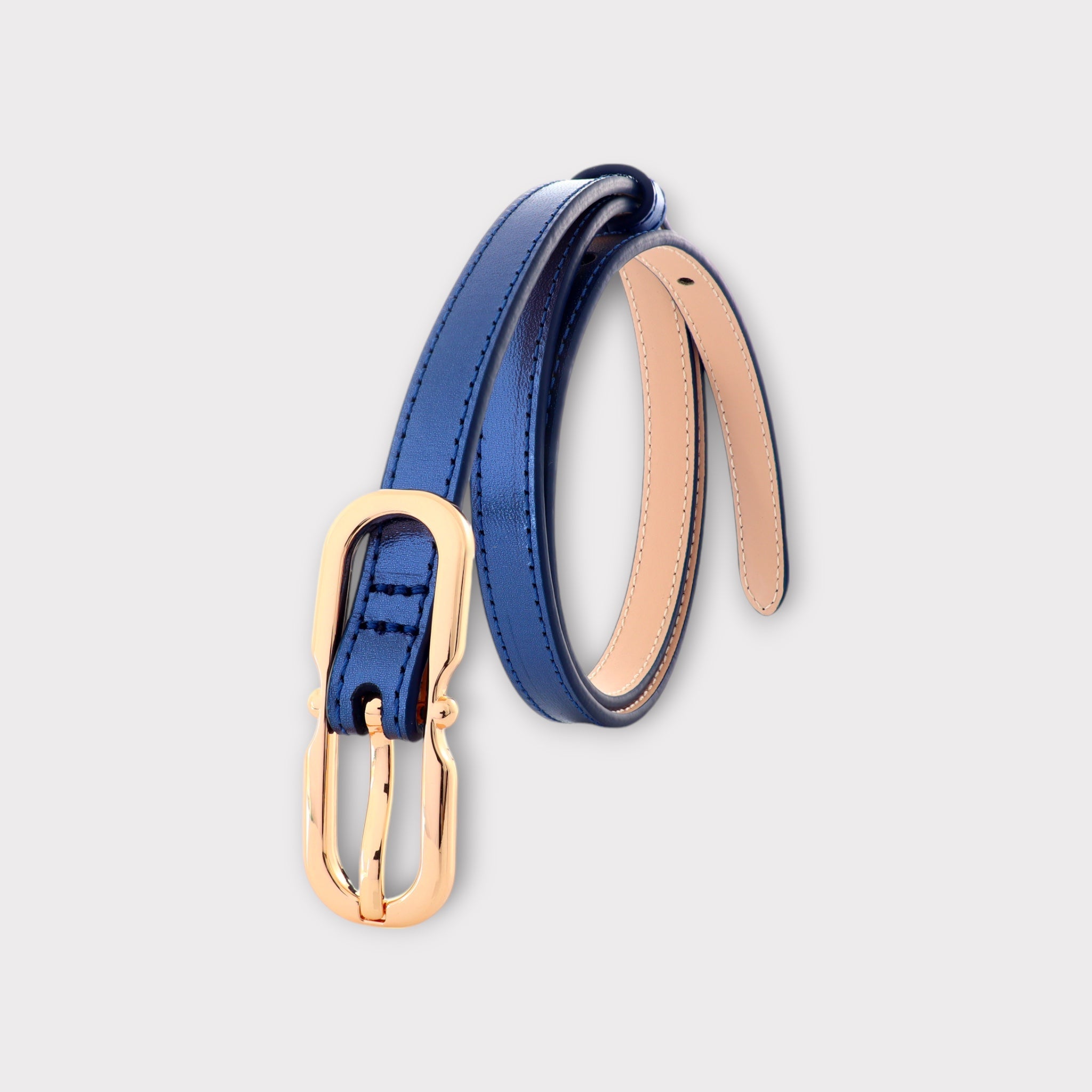 Women's belt - genuine leather - 12 mm - Pictor Midnight Blue | COLDFIRE - COLDFIRE