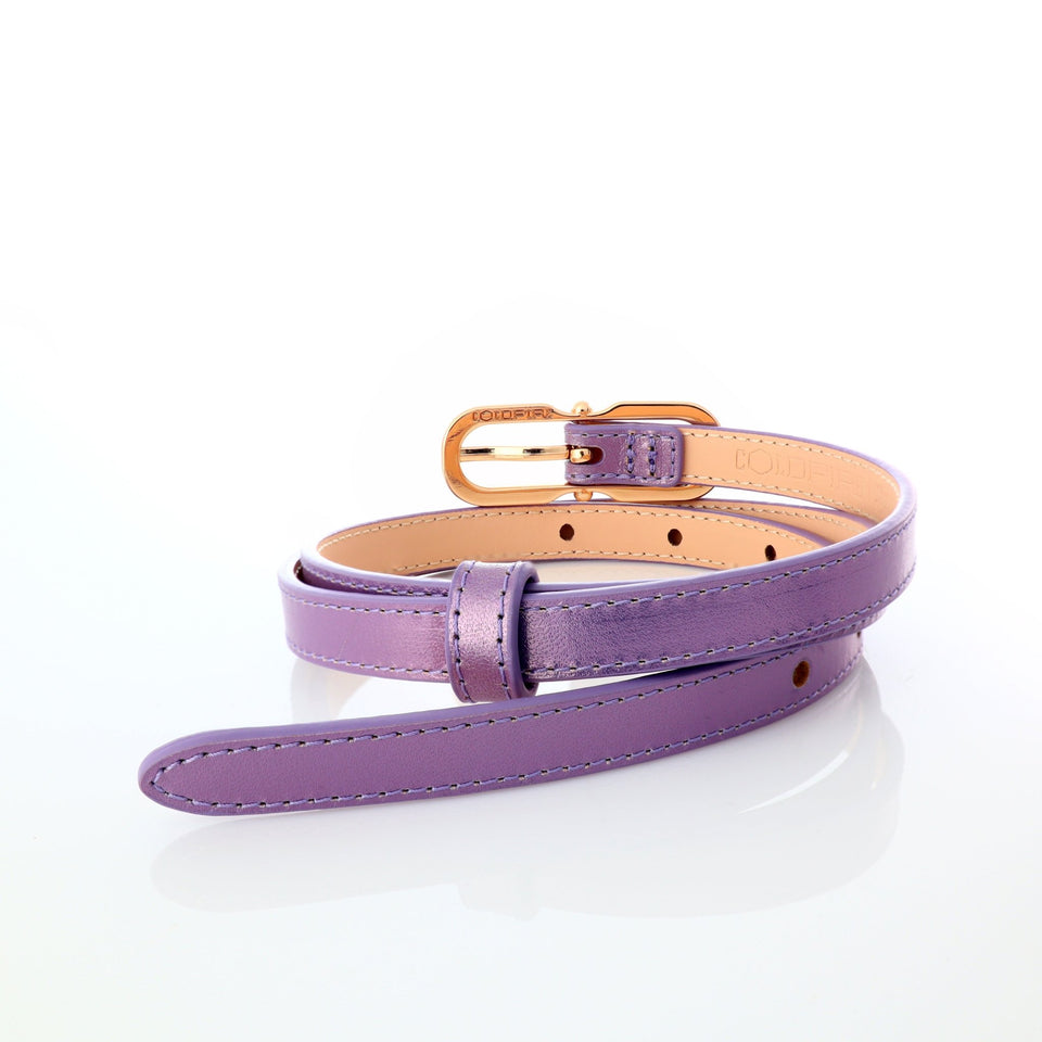 Women's belt - genuine leather - 12 mm - Rough Pillow Lavender | COLDFIRE - COLDFIRE