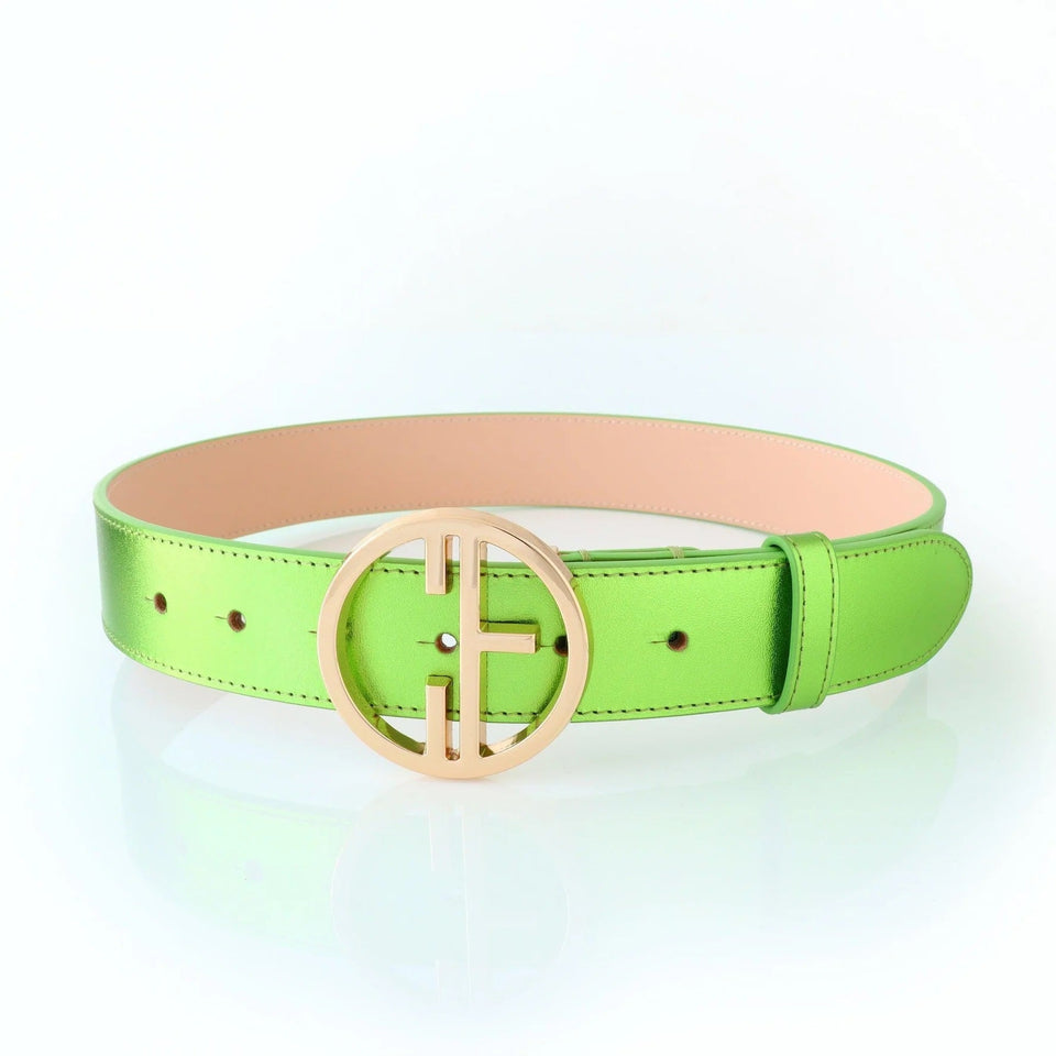 Women's belt - genuine leather - 35 mm - Auriga Fresh Green | COLDFIRE - COLDFIRE