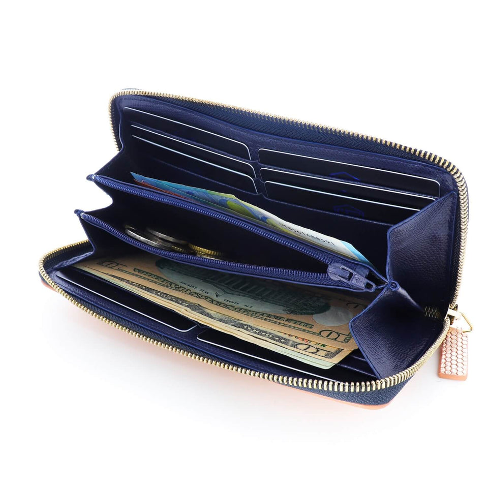 Double Zipper Women Leather Wallet Long Zipper Big Capacity Bag Purse  Handbag | eBay