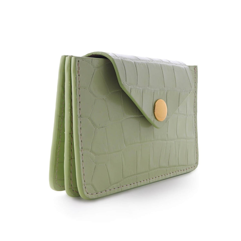 OLIVER BONAS Maddie Zipped Purse in Green | Endource